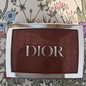 Dior Chocolate Brown Compact with Silver Trim